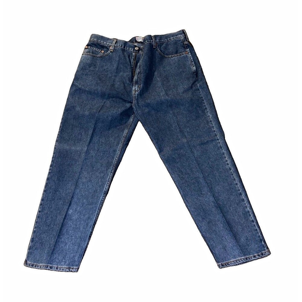 Levi's 550 Relaxed Fit Blue Medium Wash Denim Jeans 5-Pocket Tapered 44W 30L